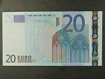 20 Euro 2002 s.E, Slovensko, podpis Jeana-Clauda Tricheta, R029 tiskárna Bundesdruckerei, Německo 