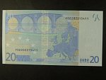 20 Euro 2002 s.F, Malta, podpis Mario Draghi,  R027 tiskárna Bundesdruckerei, Německo