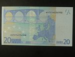 20 Euro 2002 s.H, Slovinsko, podpis Jeana-Clauda Tricheta, G015 tiskárna Koninklijke Joh. Enschedé, Holandsko