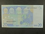 20 Euro 2002 s.M, Portugalsko, podpis Jeana-Clauda Tricheta, U015 tiskárna  Valora - Banco de Portugalsko, Portugalsko