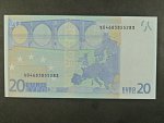 20 Euro 2002 s.S, Itálie, podpis Willema F. Duisenberga, J003 tiskárna Istituto Poligrafico e Zecca dello Stato, Itálie