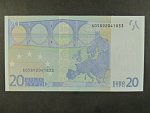20 Euro 2002 s.S, Itálie, podpis Willema F. Duisenberga, J004 tiskárna Istituto Poligrafico e Zecca dello Stato, Itálie
