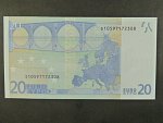 20 Euro 2002 s.S, Itálie, podpis Willema F. Duisenberga, J007 tiskárna Istituto Poligrafico e Zecca dello Stato, Itálie