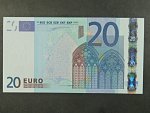 20 Euro 2002 s.S, Itálie, podpis Willema F. Duisenberga, J007 tiskárna Istituto Poligrafico e Zecca dello Stato, Itálie