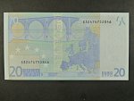 20 Euro 2002 s.S, Itálie, podpis Mario Draghi, J031 tiskárna Istituto Poligrafico e Zecca dello Stato, Itálie
