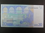 20 Euro 2002 s.U, Francie, podpis Willema F. Duisenberga, L011 tiskárna Banque de France, Francie