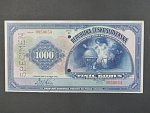 1000 Kč 15.4.1919 serie D bankovní vzor s per. NEPLATNÉ + SPECIMEN + 2x perf. otvor, Ba.14, Pi. 13s, Ka. 8g