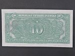 10 Kčs 1945 série Y/Z 000000 anulát s pečetí De La Rue, Ba. 71, specimen no 49