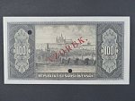100 Kčs 1945 přetisk VZOREK, 2x perf. otvory, bez čísla a série, Ba. 74s, Pi. 64s
