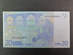 20 Euro 2002 s.U, Francie, podpis Willema F. Duisenberga, L014 tiskárna Banque de France, Francie