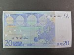 20 Euro 2002 s.U, Francie, podpis Willema F. Duisenberga, L027 tiskárna Banque de France, Francie