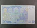 20 Euro 2002 s.U, Francie, podpis Jeana-Clauda Tricheta, L030 tiskárna Banque de France, Francie