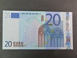 20 Euro 2002 s.U, Francie, podpis Jeana-Clauda Tricheta, L034 tiskárna Banque de France, Francie