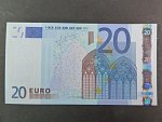 20 Euro 2002 s.U, Francie, podpis Jeana-Clauda Tricheta, L048 tiskárna Banque de France, Francie