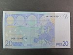 20 Euro 2002 s.U, Francie, podpis Jeana-Clauda Tricheta, L050 tiskárna Banque de France, Francie