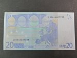 20 Euro 2002 s.U, Francie, podpis Jeana-Clauda Tricheta, L054 tiskárna Banque de France, Francie