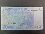 20 Euro 2002 s.U, Francie, podpis Jeana-Clauda Tricheta, L055 tiskárna Banque de France, Francie