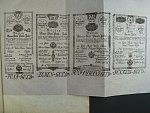 císařský patent Františka I. z 15.5.1800 k vydání bankocedulí včetně formulářů 1 a 2 Gulden 1.1.1800 a z 15.7.1800 k vydání bankocedulí včetně formulářů 5, 10, 25, 50 / 100, 500 a 1000 Gulden 1.1.1800