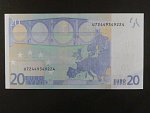 20 Euro 2002 s.U, Francie, podpis Jeana-Clauda Tricheta, L065 tiskárna Banque de France, Francie
