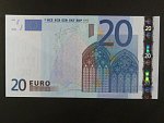 20 Euro 2002 s.U, Francie, podpis Jeana-Clauda Tricheta, L066 tiskárna Banque de France, Francie