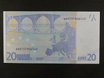 20 Euro 2002 s.U, Francie, podpis Jeana-Clauda Tricheta, L075 tiskárna Banque de France, Francie