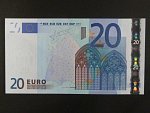 20 Euro 2002 s.U, Francie, podpis Jeana-Clauda Tricheta, L075 tiskárna Banque de France, Francie