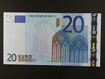 20 Euro 2002 s.U, Francie, podpis Jeana-Clauda Tricheta, L080 tiskárna Banque de France, Francie