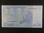 20 Euro 2002 s.U, Francie, podpis Jeana-Clauda Tricheta, L082 tiskárna Banque de France, Francie