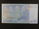 20 Euro 2002 s.U, Francie, podpis Jeana-Clauda Tricheta, L084 tiskárna Banque de France, Francie