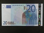 20 Euro 2002 s.U, Francie, podpis Jeana-Clauda Tricheta, L084 tiskárna Banque de France, Francie