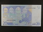 20 Euro 2002 s.V, Španělsko, podpis Willema F. Duisenberga, M003 tiskárna Fábrica Nacional de Moneda , Španělsko