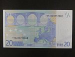 20 Euro 2002 s.V, Španělsko, podpis Willema F. Duisenberga, M011 tiskárna Fábrica Nacional de Moneda , Španělsko