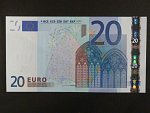 20 Euro 2002 s.V, Španělsko, podpis Jeana-Clauda Tricheta, M018 tiskárna Fábrica Nacional de Moneda , Španělsko