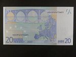 20 Euro 2002 s.V, Španělsko, podpis Jeana-Clauda Tricheta, M022 tiskárna Fábrica Nacional de Moneda , Španělsko