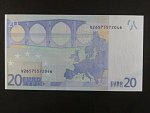 20 Euro 2002 s.V, Španělsko, podpis Jeana-Clauda Tricheta, M024 tiskárna Fábrica Nacional de Moneda , Španělsko