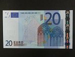 20 Euro 2002 s.V, Španělsko, podpis Jeana-Clauda Tricheta, M025 tiskárna Fábrica Nacional de Moneda , Španělsko