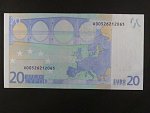 20 Euro 2002 s.X, Německo, podpis Willema F. Duisenberga, P001 tiskárna Giesecke a Devrient, Německo