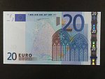 20 Euro 2002 s.X, Německo, podpis Willema F. Duisenberga, P002 tiskárna Giesecke a Devrient, Německo