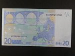 20 Euro 2002 s.X, Německo, podpis Willema F. Duisenberga, P003 tiskárna Giesecke a Devrient, Německo