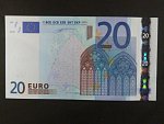 20 Euro 2002 s.X, Německo, podpis Willema F. Duisenberga, P003 tiskárna Giesecke a Devrient, Německo