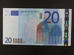20 Euro 2002 s.X, Německo, podpis Willema F. Duisenberga, P009 tiskárna Giesecke a Devrient, Německo