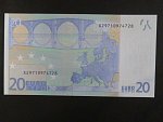 20 Euro 2002 s.X, Německo, podpis Jeana-Clauda Tricheta, P015 tiskárna Giesecke a Devrient, Německo