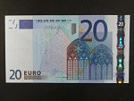 20 Euro 2002 s.X, Německo, podpis Mario Draghi, E010 tiskárna F. C. Oberthur, Francie