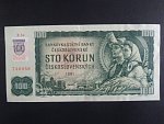 100 Sk/Kčs 1961 s. X 54, kolkovaná číslovač 2d, Baj. SK 3Aa, Pi. 17