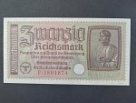 vydání pro obsazené území 1939-45, 20 Reichsmark b.d. série F, Ros. ZWK-5a