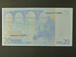 20 Euro 2002 s.M, Portugalsko, podpis Willema F. Duisenberga, U002 tiskárna  Valora - Banco de Portugalsko, Portugalsko