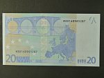 20 Euro 2002 s.M, Portugalsko, podpis Willema F. Duisenberga, H005 tiskárna  De La Rue, Velká Británie
