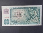 100 Kč 1961 s. C 04, kolek, vodoznaková výztuž na rubu