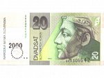 20 Sk 1.9.1993 s. A (2000), přítisk Bi-milénium, Pi. 34
