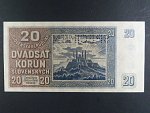 20 Ks 15.9.1939 serie Za 48 bankovní vzor s perf. SPECIMEN nahoře